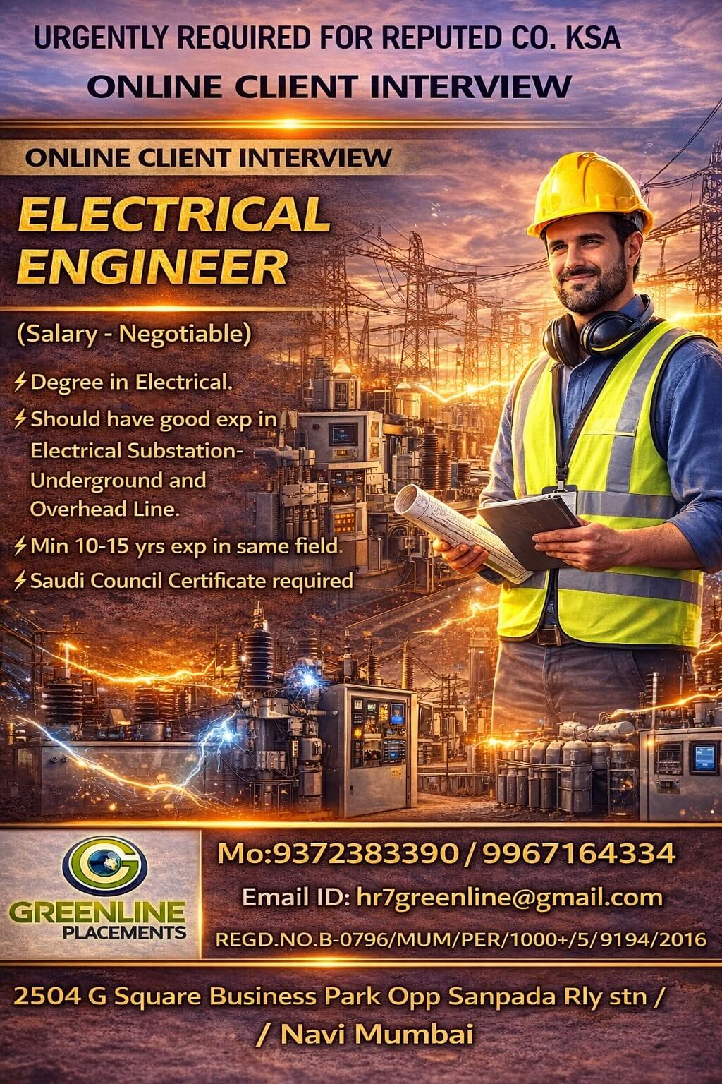 URGENTLY REQUIRED FOR REPUTED CO. KSA