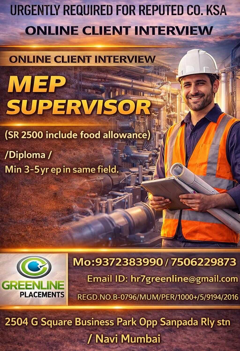 URGENTLY REQUIRED FOR REPUTED CO. KSA