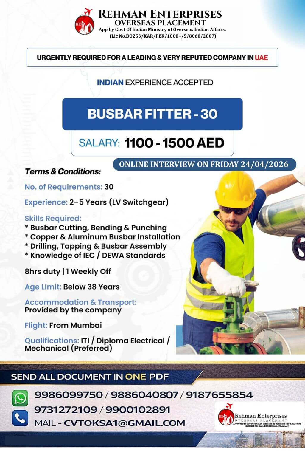 HIRING FOR UAE