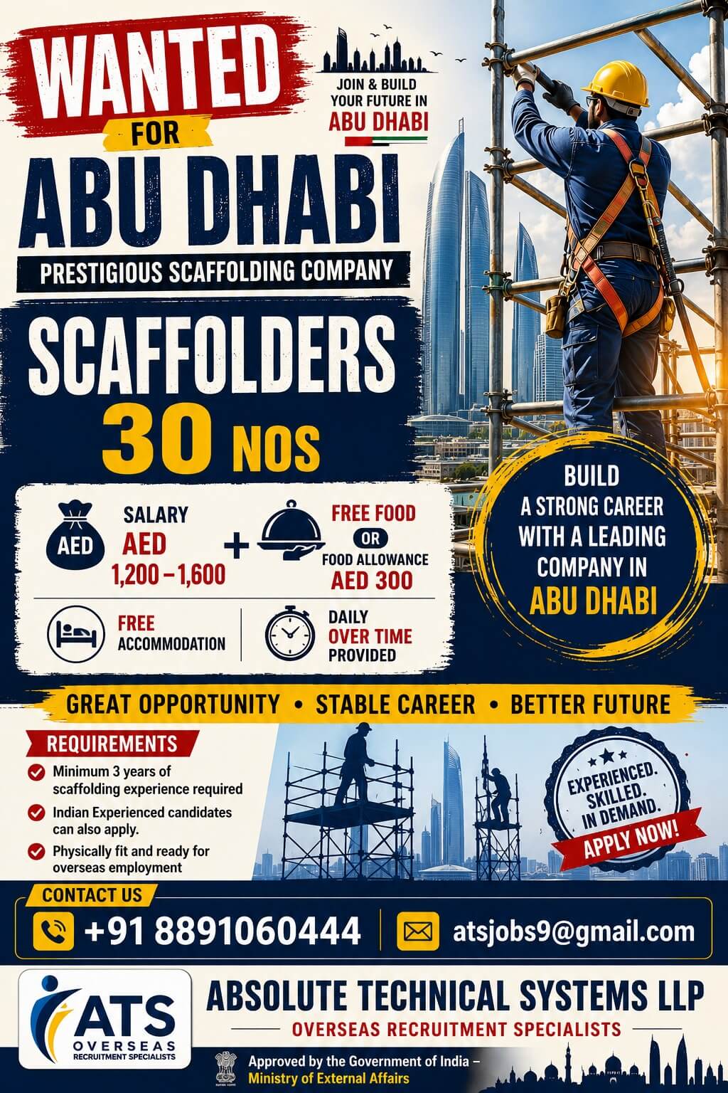Scaffolders for Abu Dhabi